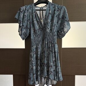 Mahina Blue and White Floral Dress